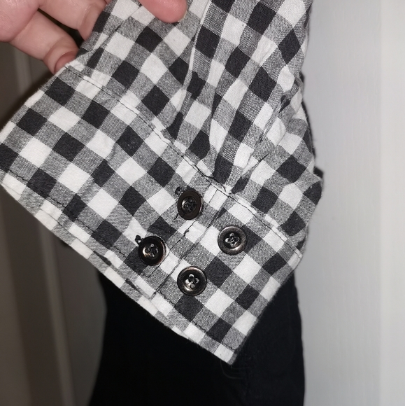 3/60$🧥 NWOT -Le Grenier -Blouse "corset" Plaid S - Picture 3 of 6